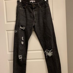 Re/Done Black Skinny Jeans - Mid-Rise - image 1